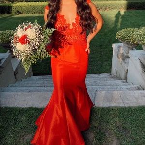 Red Ellie Wilde Prom Dress